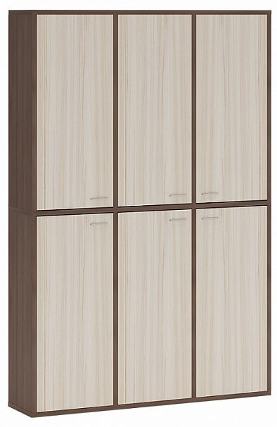 Шкаф книжный Домино СУ(ш3в2)+6ФГ Карамель/Шамони - Вид 1