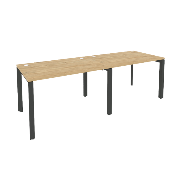 Onix Рабочая станция на П-образном м/к O.MP-RS-2.2.8 Тиквуд светлый/Антрацит металл 2360*800*750 - Вид 1