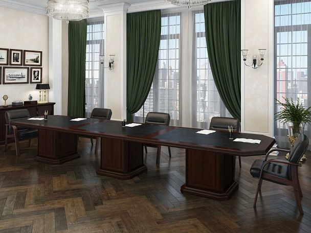 Креденция 4 двери Ministry 220,5x55x88 дуб шоколад - Вид 10