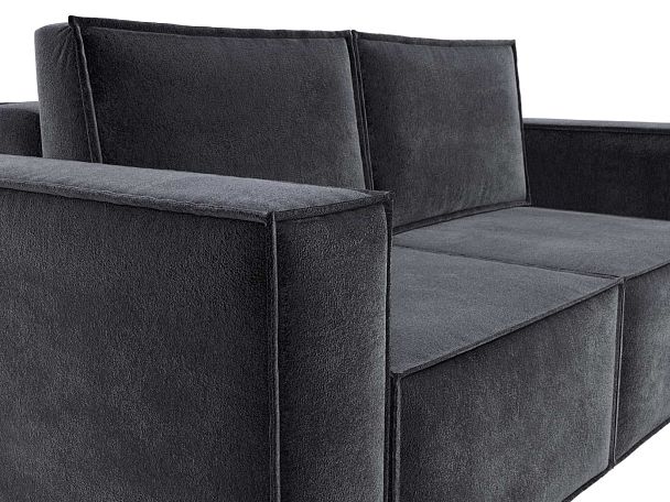 Диван прямой Куба мини Велюр серый - Вид 4