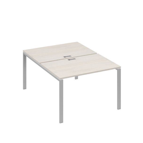 Станция рабочая 2х120 на металлокаркасе UNO A4 А4 Б1 176 БП дуб / металлокаркас серый - Вид 1