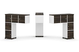 Concept Надставка низкая CN.DNN-007 Дуб Мали/Белый Бриллиант/Металл Черный 1099*365*1130 - Фото предпросмотра