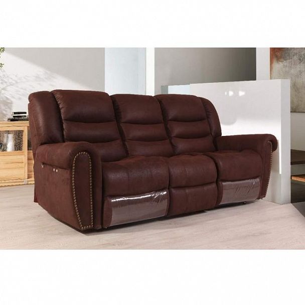 Диван "Нью-Йорк 3RK" кожа+кожзам - Вид 2