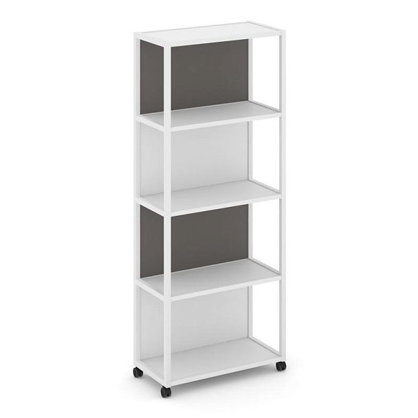 Shelf Mobile Стеллаж 5 уровней 1 секция VR.LT-STK-504.10 Белый Бриллиант/Металл Белый/W-26 1000*400*2000 - Вид 2