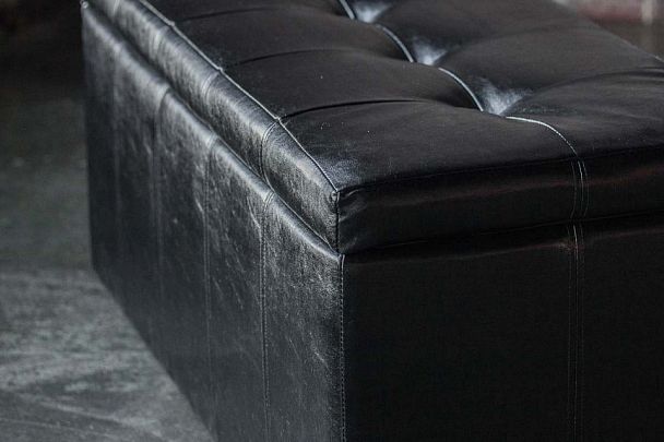 Банкетка-сундук Лонг черная - Вид 4