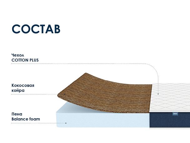 Матрас Димакс Практик Чип Ролл 14 кокос 90х190 - Вид 2