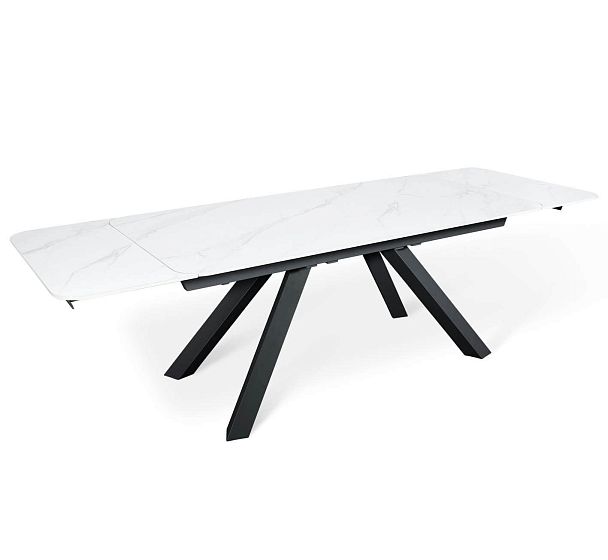 Обеденная группа Sheffilton SHT-DS287 белый мрамор/чёрный муар - Вид 4