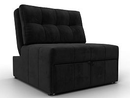 Кресло-кровать Лига-107 (80) Велюр черный - Фото предпросмотра