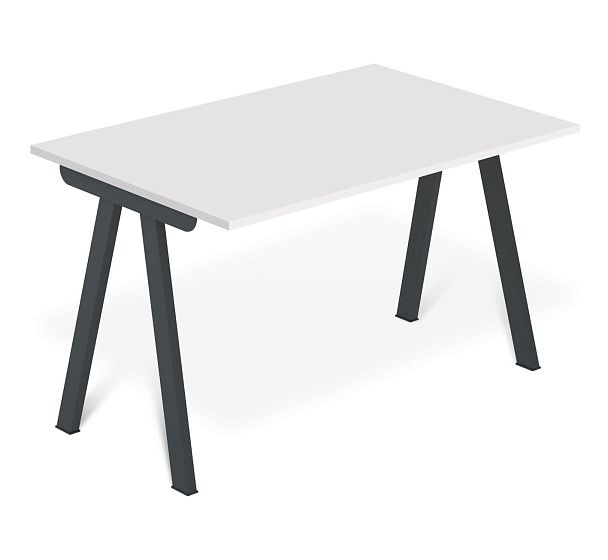 Стол Sheffilton SHT-TU92/TT 120/80 ЛДСП антрацит/белый шагрень - Вид 2