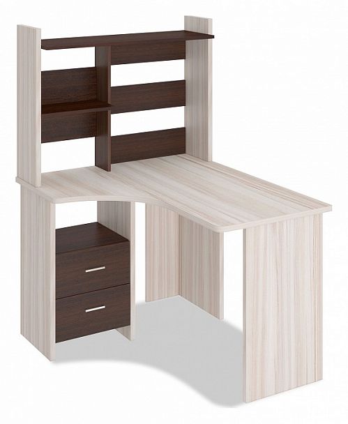 Стол компьютерный Домино Лайт СКЛ-Угл120+НКЛ-100 Венге/Карамель левый - Вид 1