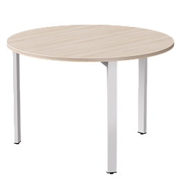 Стол переговорный Everprof EVO D1100 1100x755 Дуб Соната/Белый - Фото предпросмотра