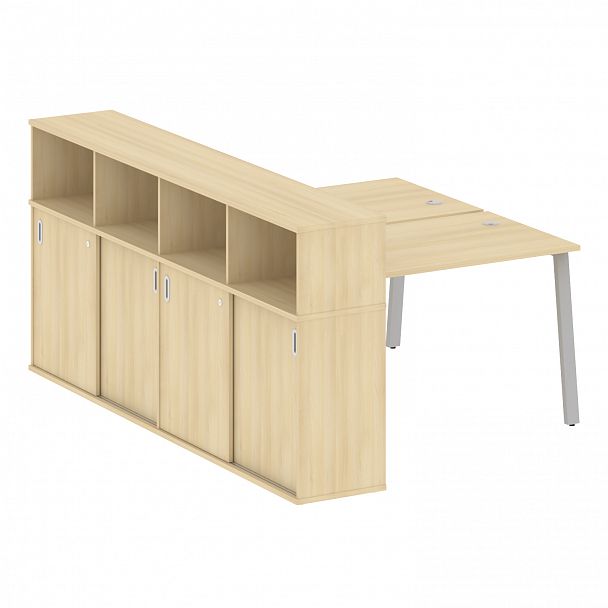 Рабочая станция "Metal System" БА.РС-СШК-4.2 акация/серый - Вид 1