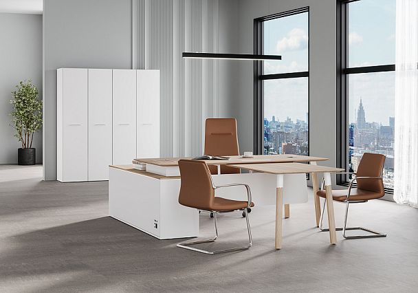 Fresco Шкаф узкий высокий универсальный FR.SU-103 white Белый Бриллиант UM/Лакобель Белый/Хром 450*4 - Вид 2