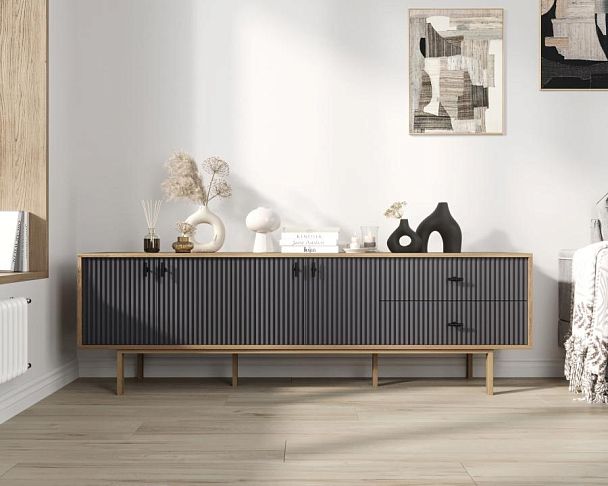 Комод с четырьмя дверками и двумя ящиками Emerson арт EM04/7024/L - Вид 4