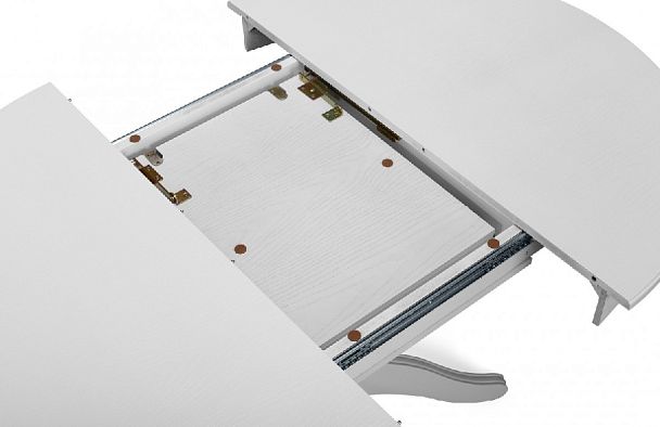 Стол деревянный раздвижной Вэлт D110(150)х110х76 Белый - Вид 5