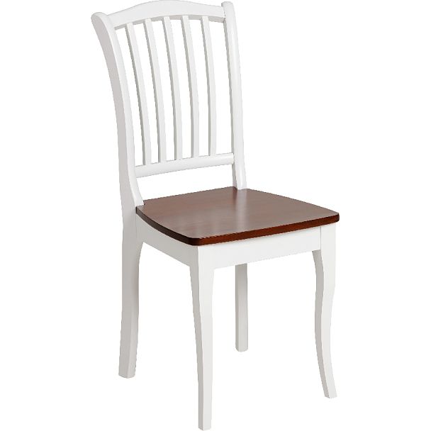Стул деревянный с жестким сиденьем Элин Белый/Темный орех - Вид 3
