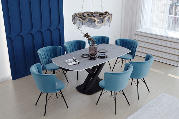 Обеденная группа Sheffilton SHT-DS293 серый светлый/тихий океан - Вид 4