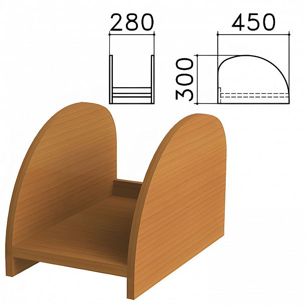 Подставка под системный блок "Монолит", цвет орех гварнери, ПМ32.3 - Вид 2