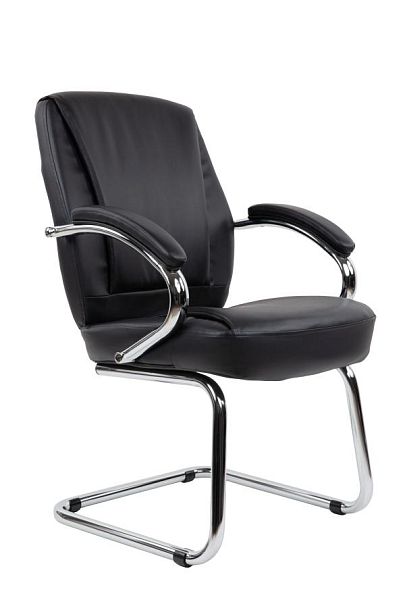 Офисное кресло Chairman 794V Россия хром экокожа черный - Вид 1