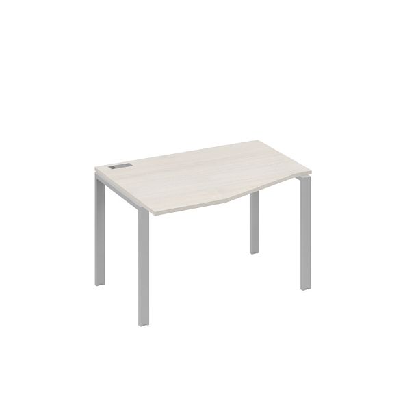 Стол эргономичный левый "Техно" на металлокаркасе UNO A4 А4 Б1 061 БП дуб / металлокаркас серый - Вид 1