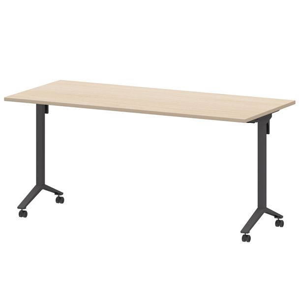 Стол мобильный складной МБ22-160.70 Бук/Антрацит 1600x700x750 Моби - Вид 1