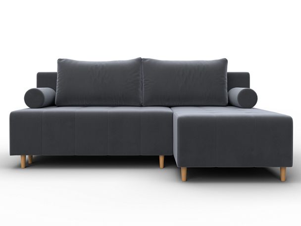 Диван угловой Лига-102 угол универсальный Велюр серый - Вид 2