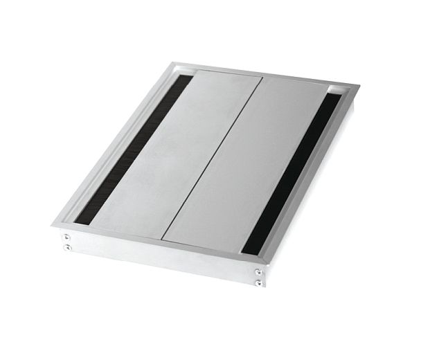 Лючок двусторонний для кабель-канала "Тандем-Т"  ПК-АСС-ЗГЛ/2-В1-07 серый - Вид 1