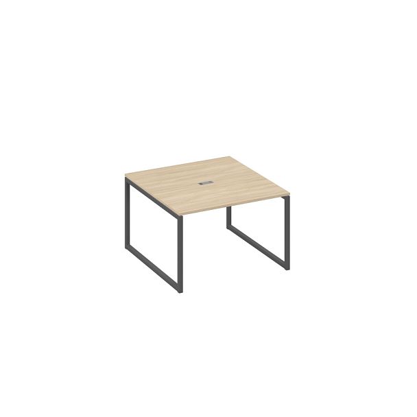 Стол 120 на металлокаркасе QUATTRO переговорный A4 А4 Б4 131 БП дуб скандинавский / металлокаркас антрацит - Вид 1