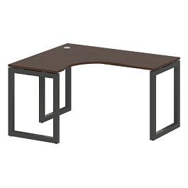 Metal System Quattro Стол криволинейный левый на О-образном м/к 50БО.СА-3 (L) Венге/Антрацит металл 1400*1200*750 - Фото предпросмотра