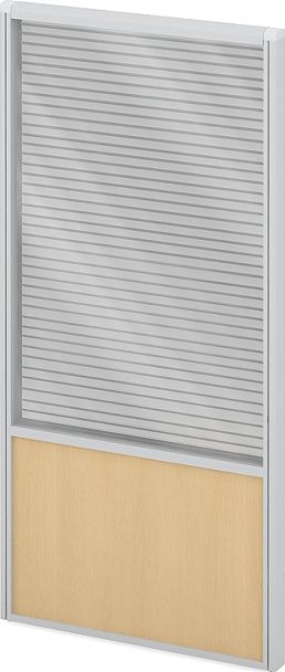 Модуль комбинированный "Мобильные офисные перегородки «Логика»"  ПК-ЛГ-МДК167х120/50Ж/Д-В1-300 бук натуральный - Вид 1