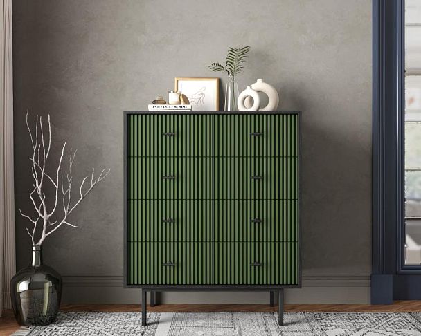Комод на восемь ящиков Emerson арт EM20/green/L - Вид 4