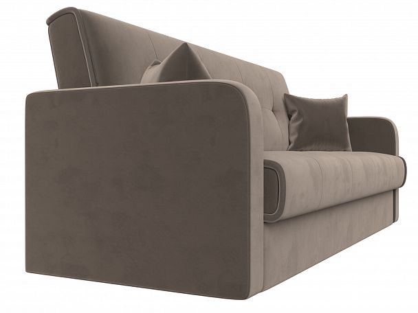 Диван книжка Надежда (полностью велюр коричневый) - Вид 3