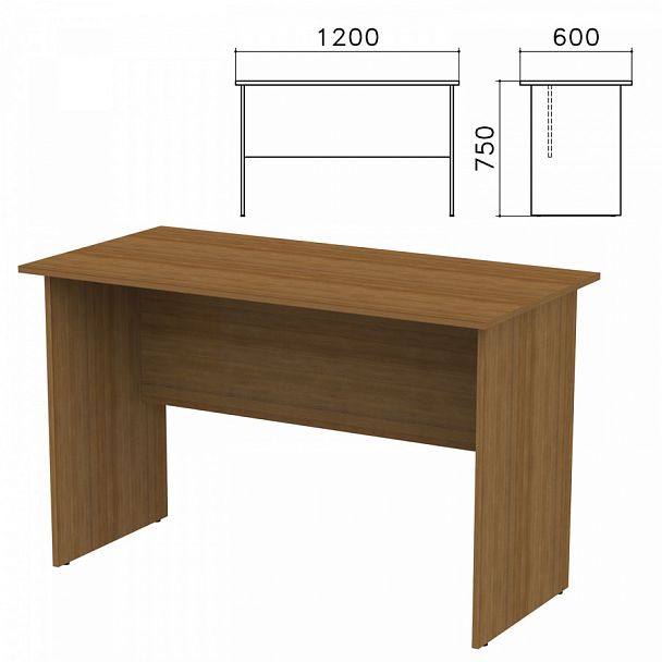 Стол письменный "Канц", 1200х600х750 мм, цвет орех пирамидальный, СК22.9 - Вид 1