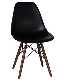 Стул обеденный LMZL-PP623 (ножки тёмный бук, цвет сиденья чёрный) - Фото предпросмотра