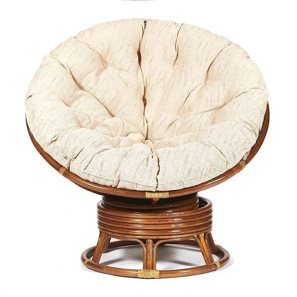 Кресло-качалка Папасан/Papasan (W 23/01 B) /с подушкой/Pecan (орех) - Вид 3