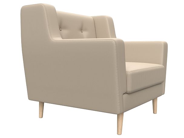 Кресло Брайтон (полностью экокожа бежевая) - Вид 3