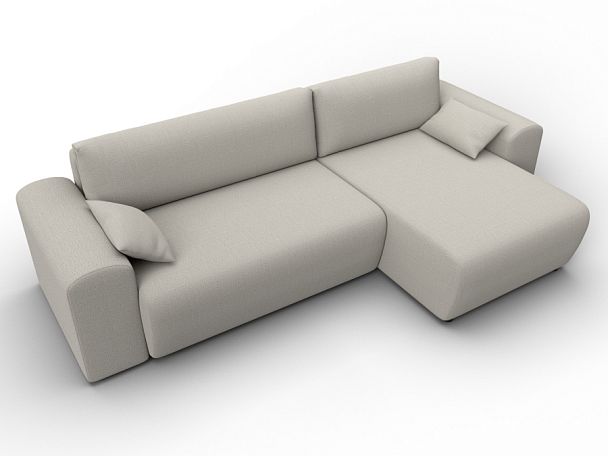 Диван угловой Лига-099 угол универсальный Рогожка бежевый - Вид 6