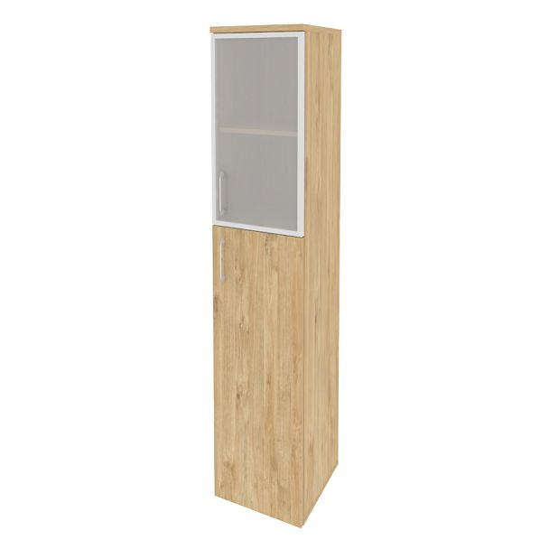 Onix Шкаф высокий узкий правый O.SU-1.7 R (R) Тиквуд светлый 400*420*1977 - Вид 1