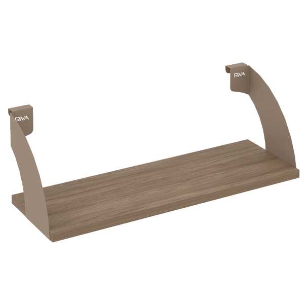 Навесные полки. Кронштейны+ЛДСП полка 600мм MAN-41-6 Дуб аризона/Мокко металл 600*220*200 - Вид 1