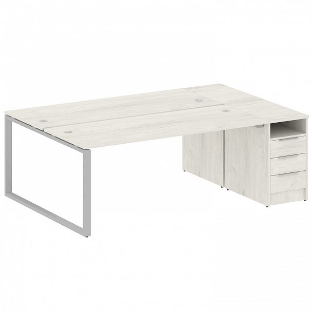 Рабочая станция "Metal System" БО.РС-СТП-2.5 дуб наварра/серый - Вид 1