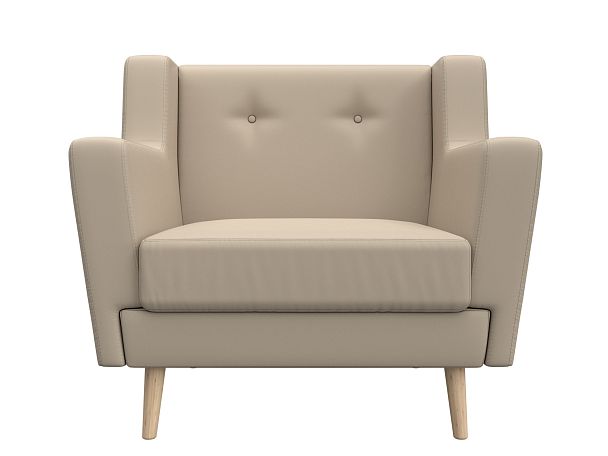 Кресло Брайтон (полностью экокожа бежевая) - Вид 2