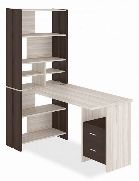 Стол компьютерный Домино Лайт СТЛ-ОВХ+С120Прям Венге/Карамель - Вид 1