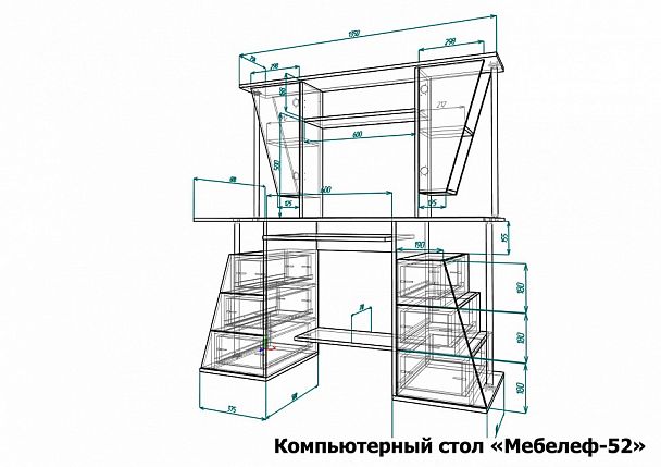 Стол компьютерный Мебелеф-52 - Вид 2
