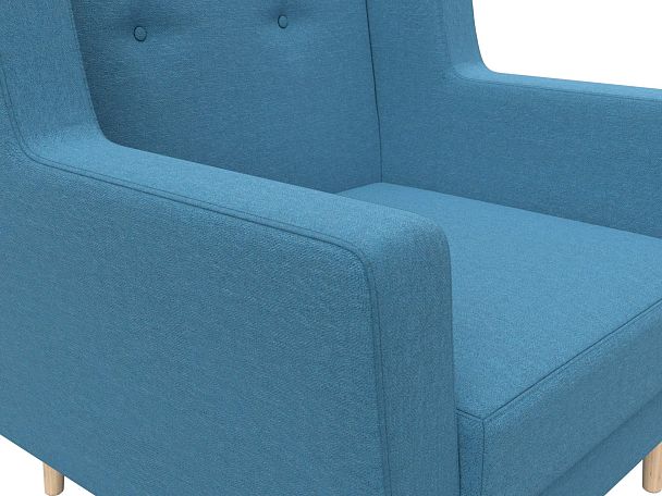 Кресло Брайтон Рогожка голубой - Вид 4