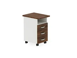 БЕРЛИН / BERLIN Тумба приставная левая 450х580х740 Орех Вармия/Белый - Фото предпросмотра