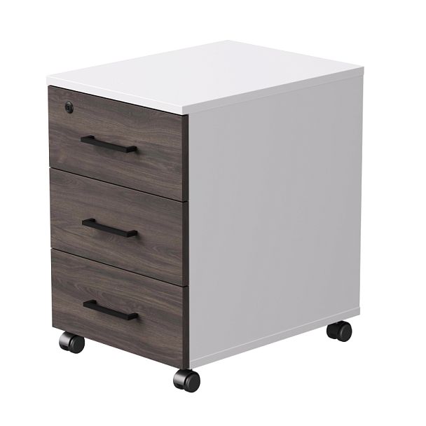 Тумба мобильная Everprof EVO 406х540х608 Белый/Белый/Дуб Пасадена - Вид 1