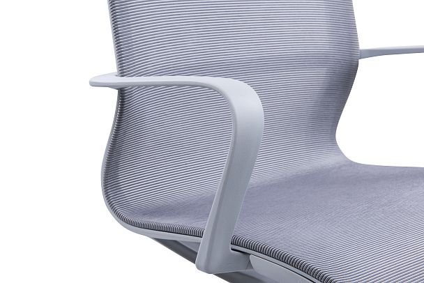 Кресло офисное Глория / серая  сетка / серый пластик - Вид 8