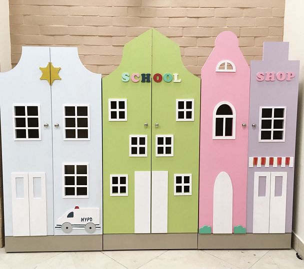 Шкаф 2-х секционный Голландские домики ШЛД-026 - Вид 1