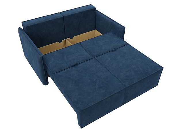 Диван прямой Либерти мини Велюр синий - Вид 8