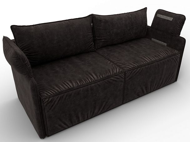 Диван прямой модульный Лига-106 Велюр коричневый - Вид 7